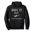 Funny Soccer Goalie Born To Fly Student Hoodie - Graphic Print Men Women - T-Shirt, Sweatshirt, Hoodie