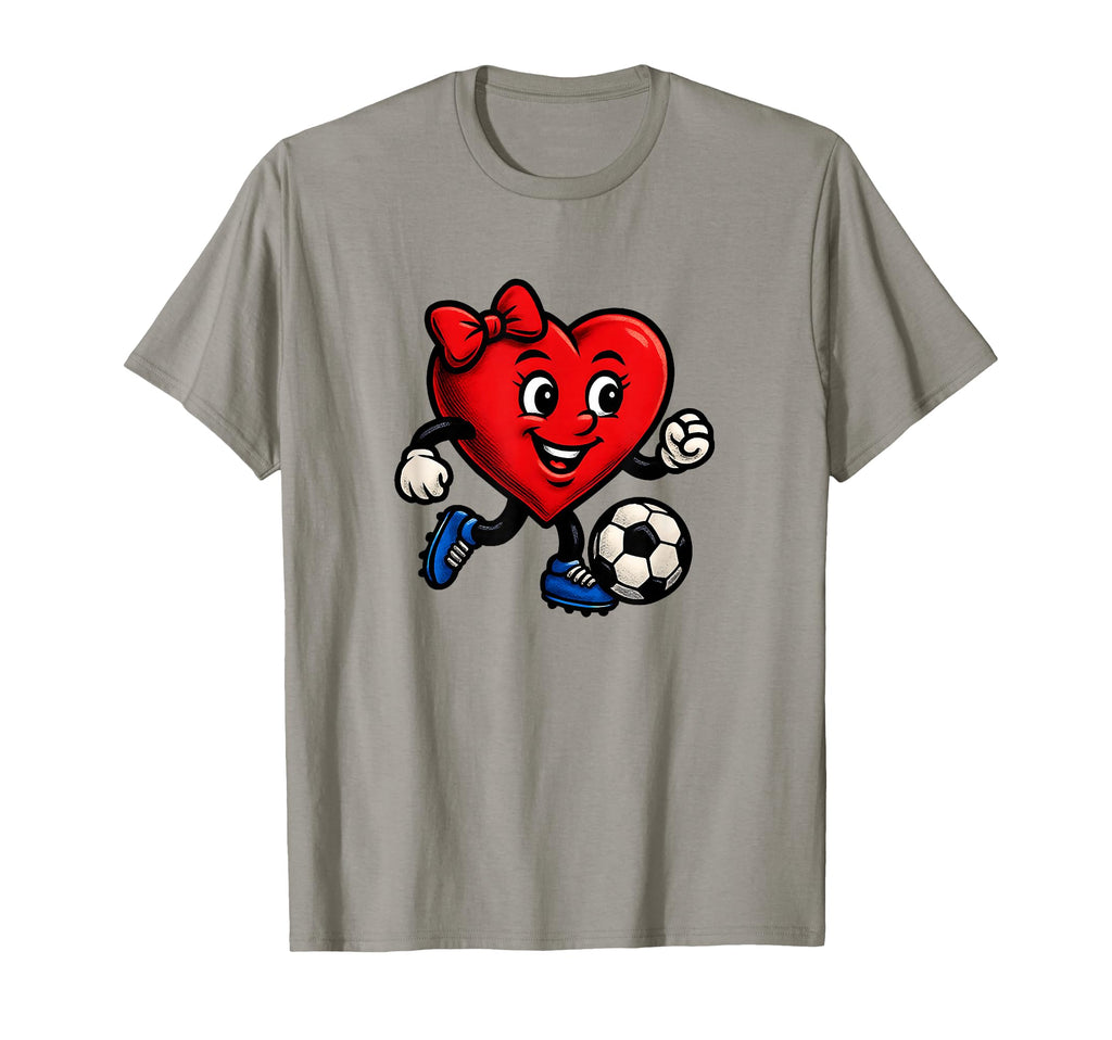 Funny Soccer Heart Coquette Bow T-Shirt - Minimalist Print for Adults - T-Shirt, Sweatshirt, Hoodie