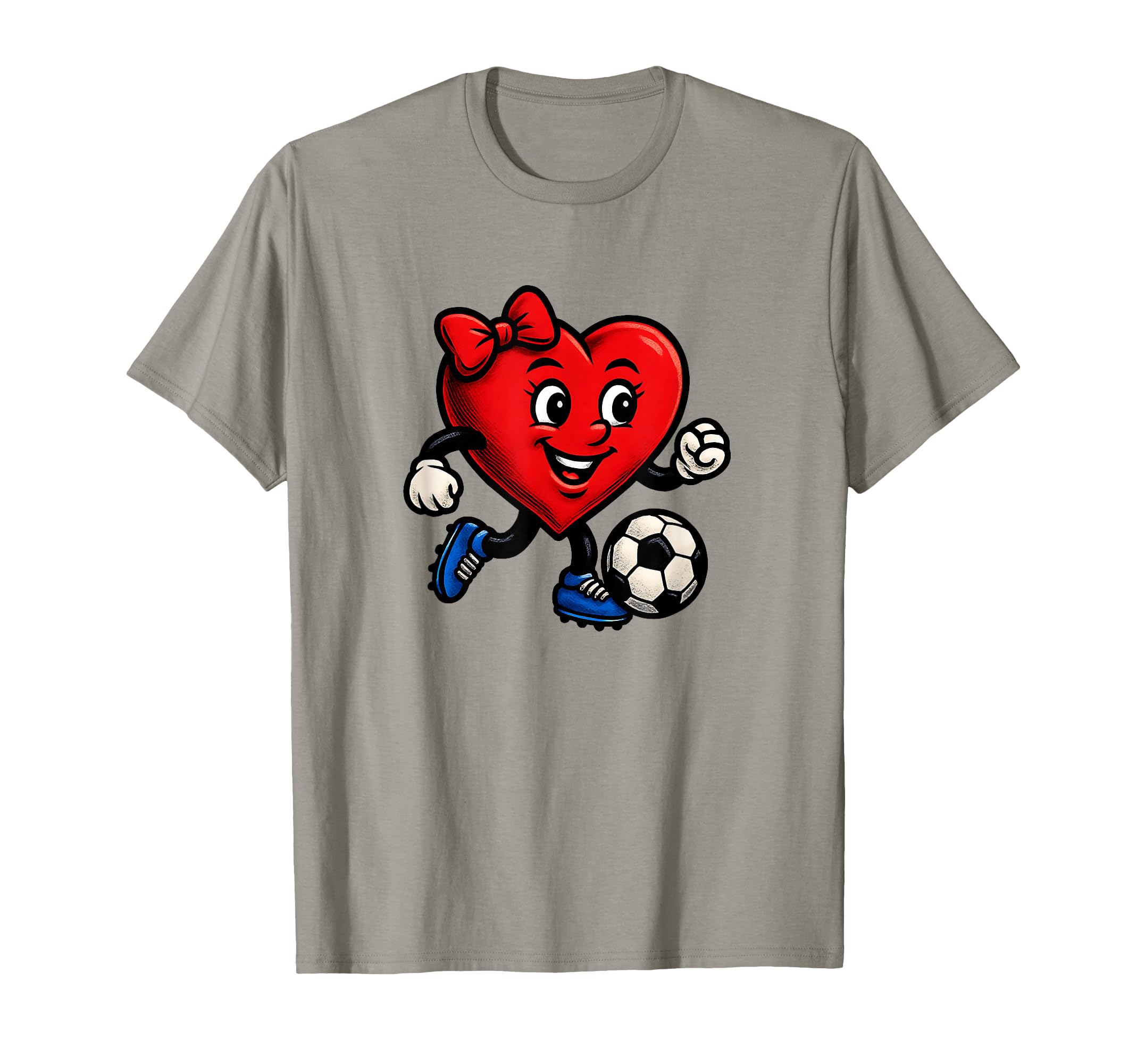 Funny Soccer Heart Coquette Bow T-Shirt - Minimalist Print for Adults - T-Shirt, Sweatshirt, Hoodie