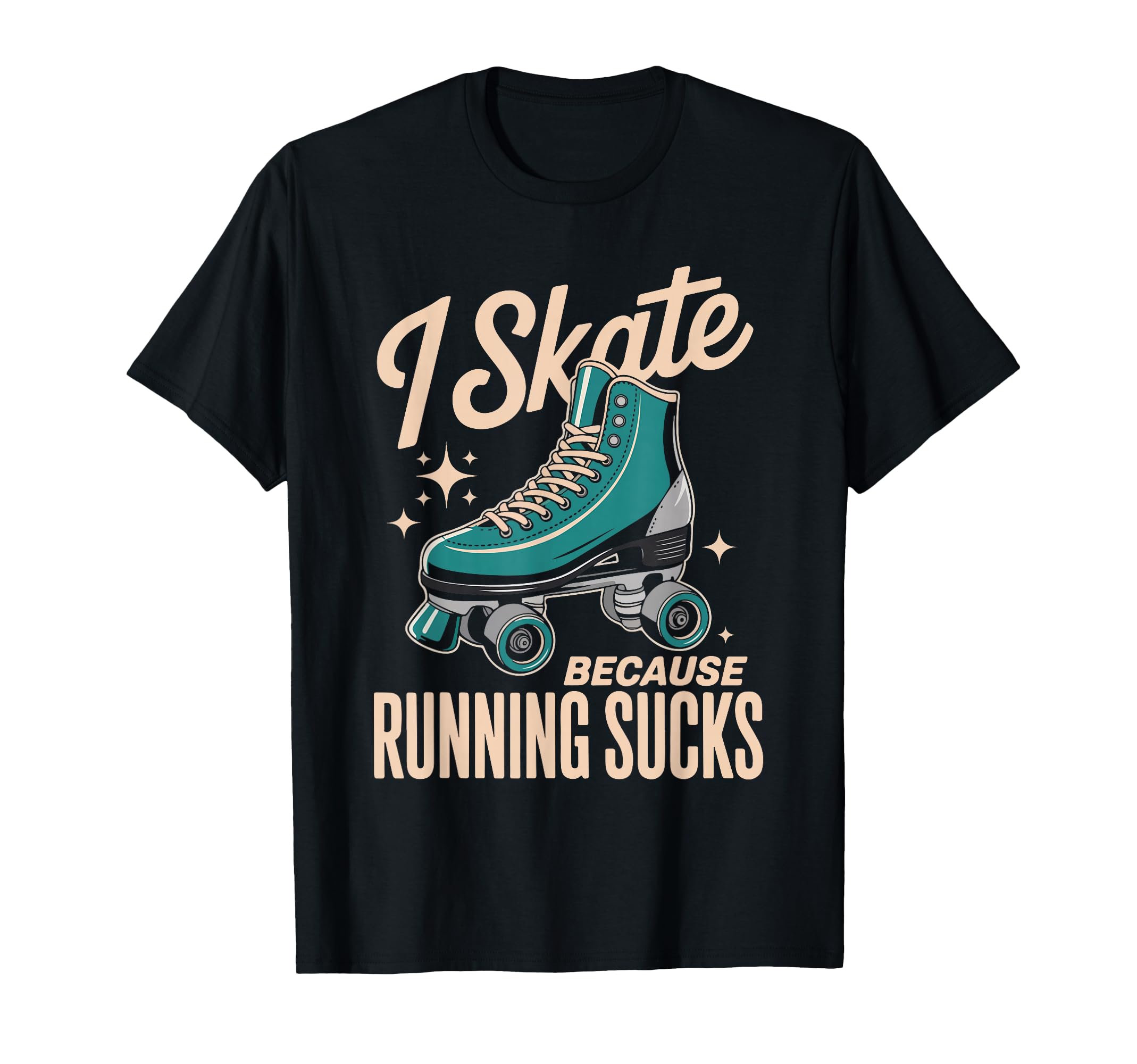 I Skate Because Running Sucks Sunset T-Shirt - Minimalist Print Unisex - T-Shirt, Sweatshirt, Hoodie