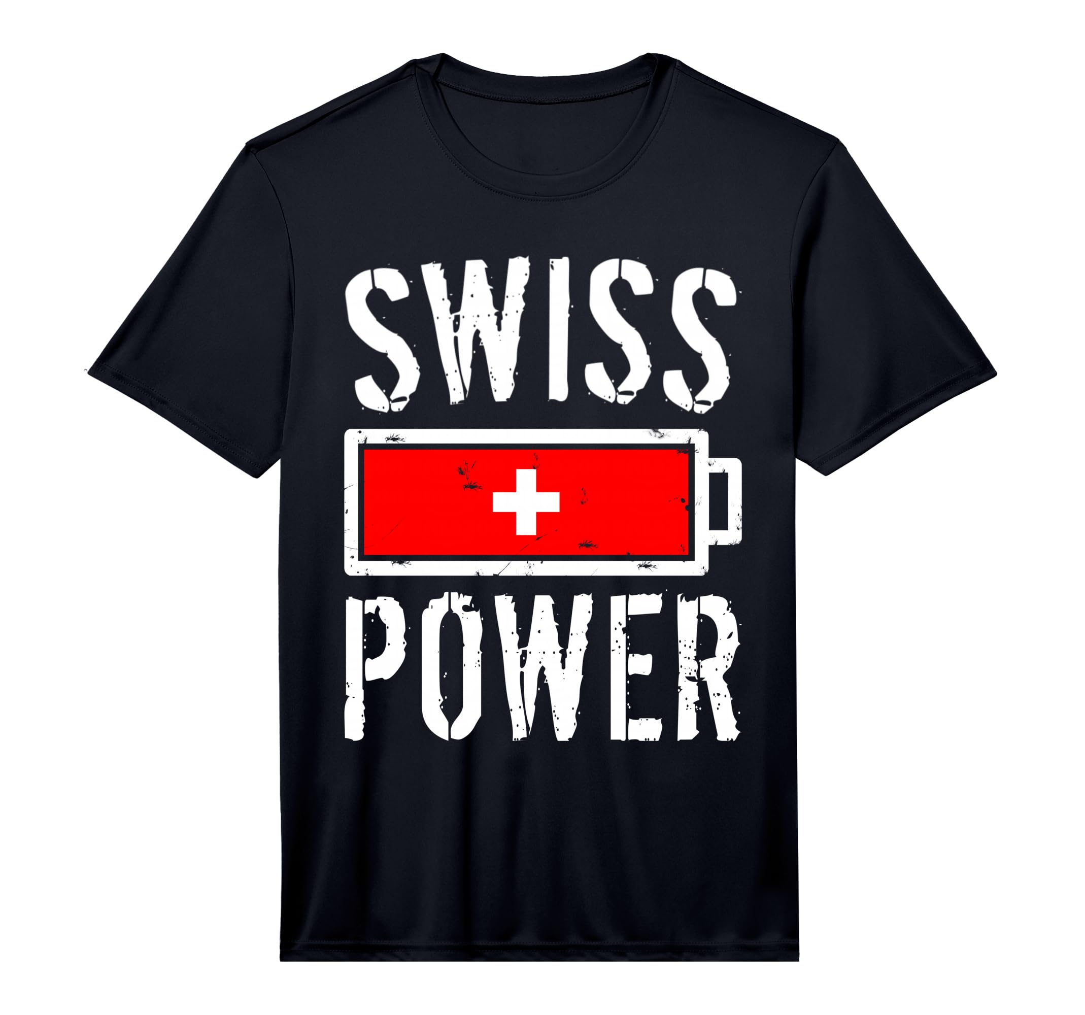 Switzerland Flag Swiss Power Battery T-Shirt - Streetwear Style Unisex - T-Shirt, Sweatshirt, Hoodie