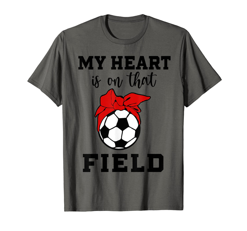 Leopard My Heart Is That Field Soccer T-Shirt - Novelty Apparel Unisex - T-Shirt, Sweatshirt, Hoodie