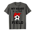 Leopard My Heart Is That Field Soccer T-Shirt - Novelty Apparel Unisex - T-Shirt, Sweatshirt, Hoodie
