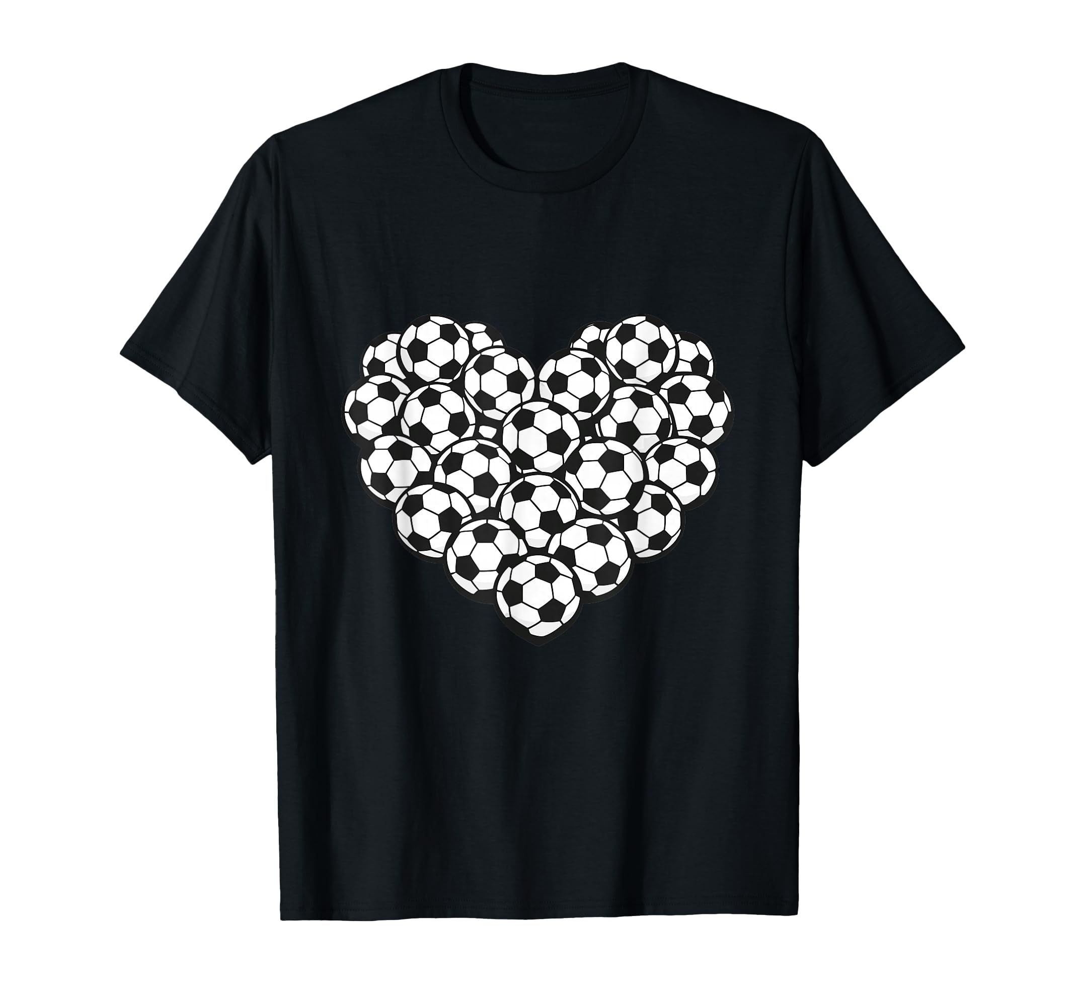 Heart Shaped Soccer Ball Artwork T-Shirt - Minimalist Print for Adults - T-Shirt, Sweatshirt, Hoodie