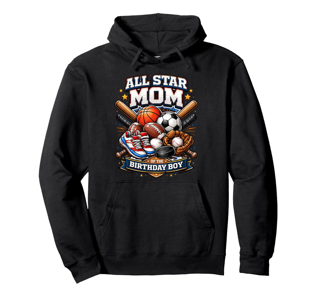All Star Mom Basketball Soccer Hoodie - Minimalist Print Men Women - T-Shirt, Sweatshirt, Hoodie