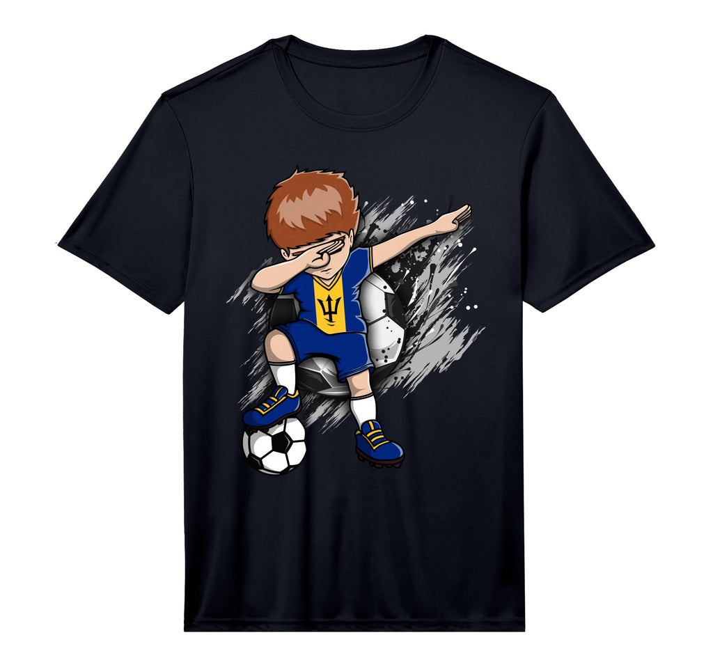Dabbing Soccer Barbados Jersey T-Shirt - Aesthetic Graphic for Adults - T-Shirt, Sweatshirt, Hoodie