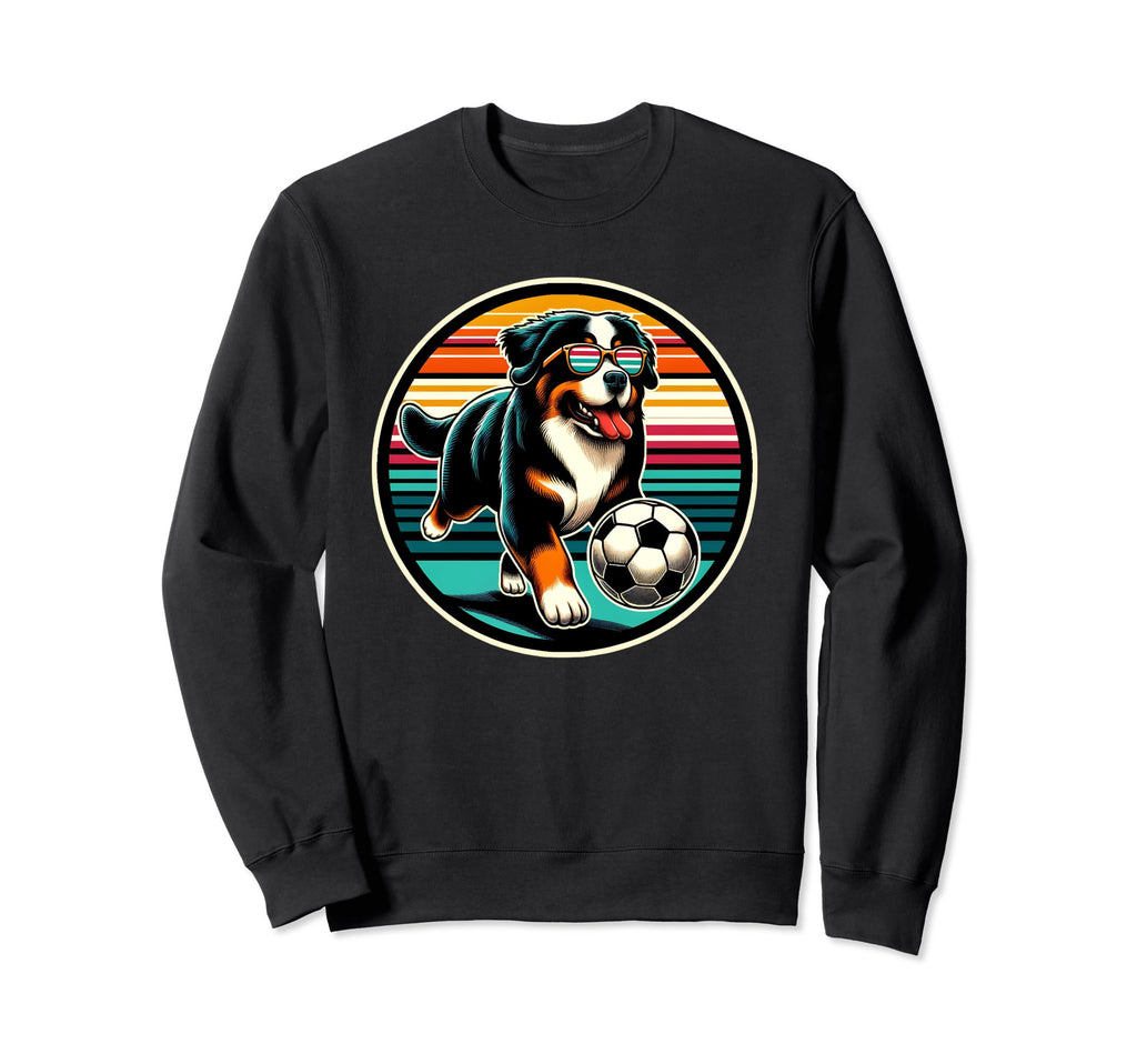 Bernese Mountain Dog Soccer Sweatshirt - Unique Graphic for Adults - T-Shirt, Sweatshirt, Hoodie