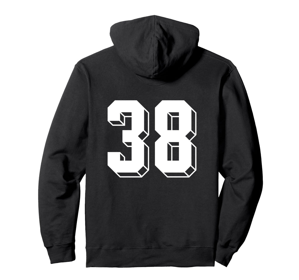 Number 38 Backside 80S 90S Team Hoodie - Streetwear Style for Adults - T-Shirt, Sweatshirt, Hoodie