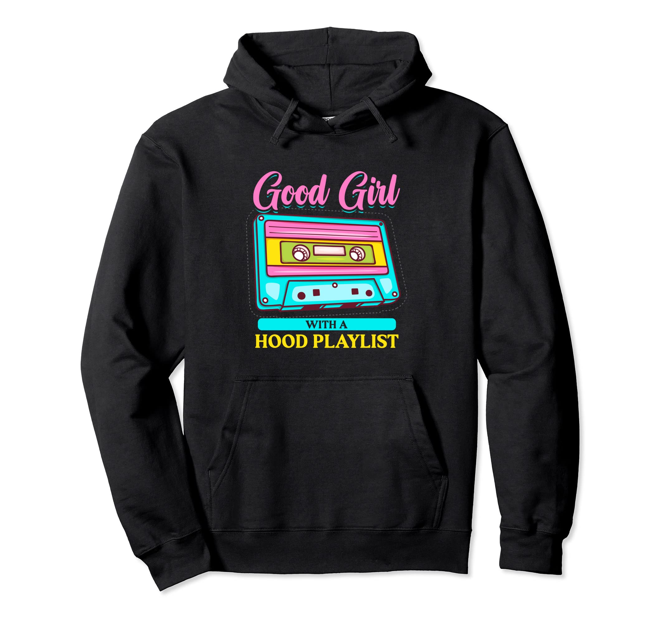 Good Hood Playlist Tape Tape Hoodie - Minimalist Print for Adults - T-Shirt, Sweatshirt, Hoodie