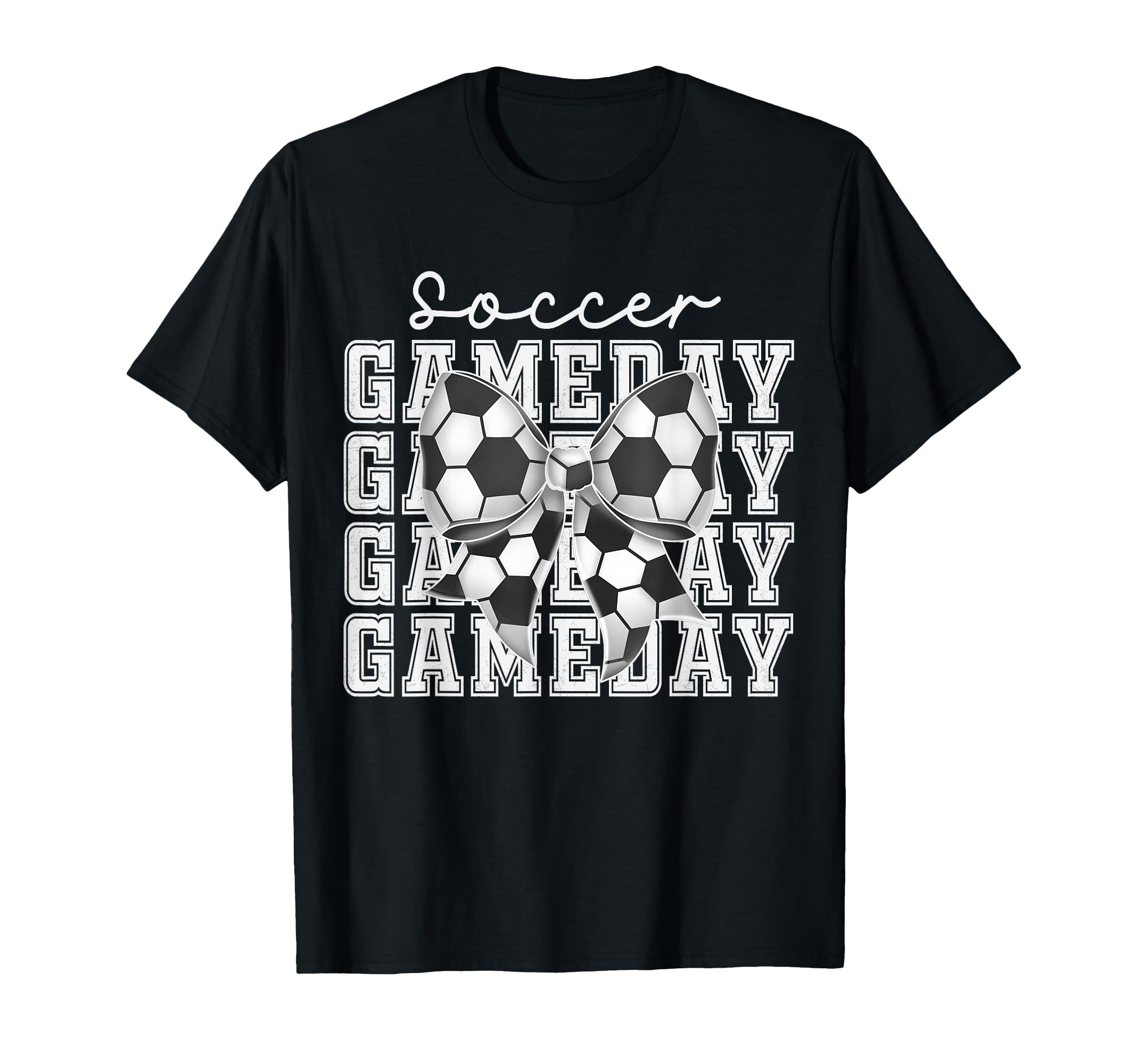 Soccer Game Day Coquette Bow Funny T-Shirt - Minimalist Print for Adults - T-Shirt, Sweatshirt, Hoodie