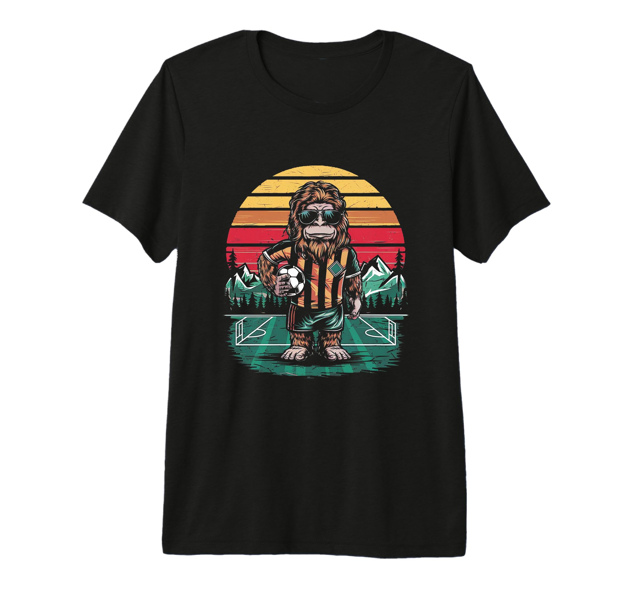 Funny Bigfoot Soccer Football Tri T-Shirt - Novelty Apparel for Adults - T-Shirt, Sweatshirt, Hoodie