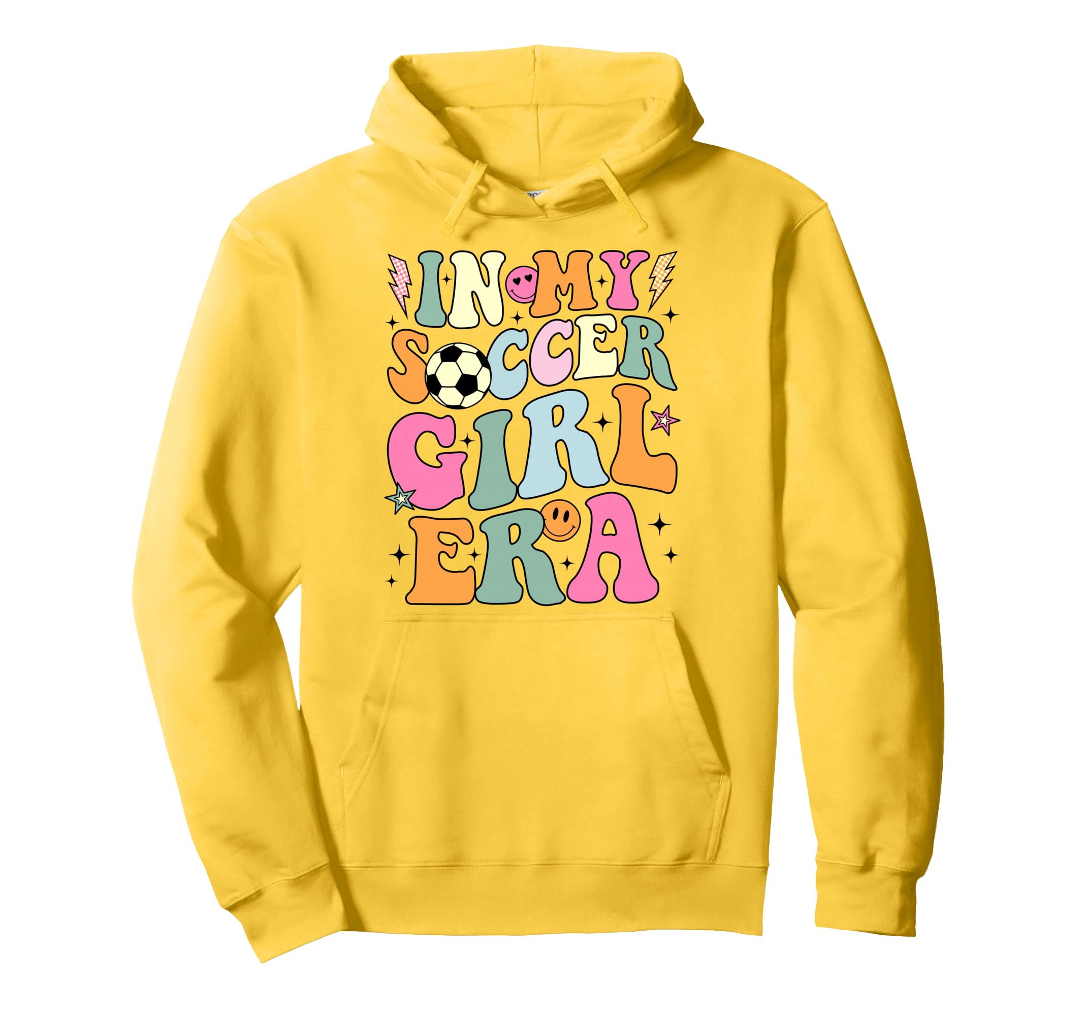 My Soccer Era Groovy Soccer Hoodie - Graphic Print Men Women - T-Shirt, Sweatshirt, Hoodie