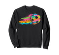Colorful Splash Art Soccer Sweatshirt - Casual Everyday Wear Men Women - T-Shirt, Sweatshirt, Hoodie