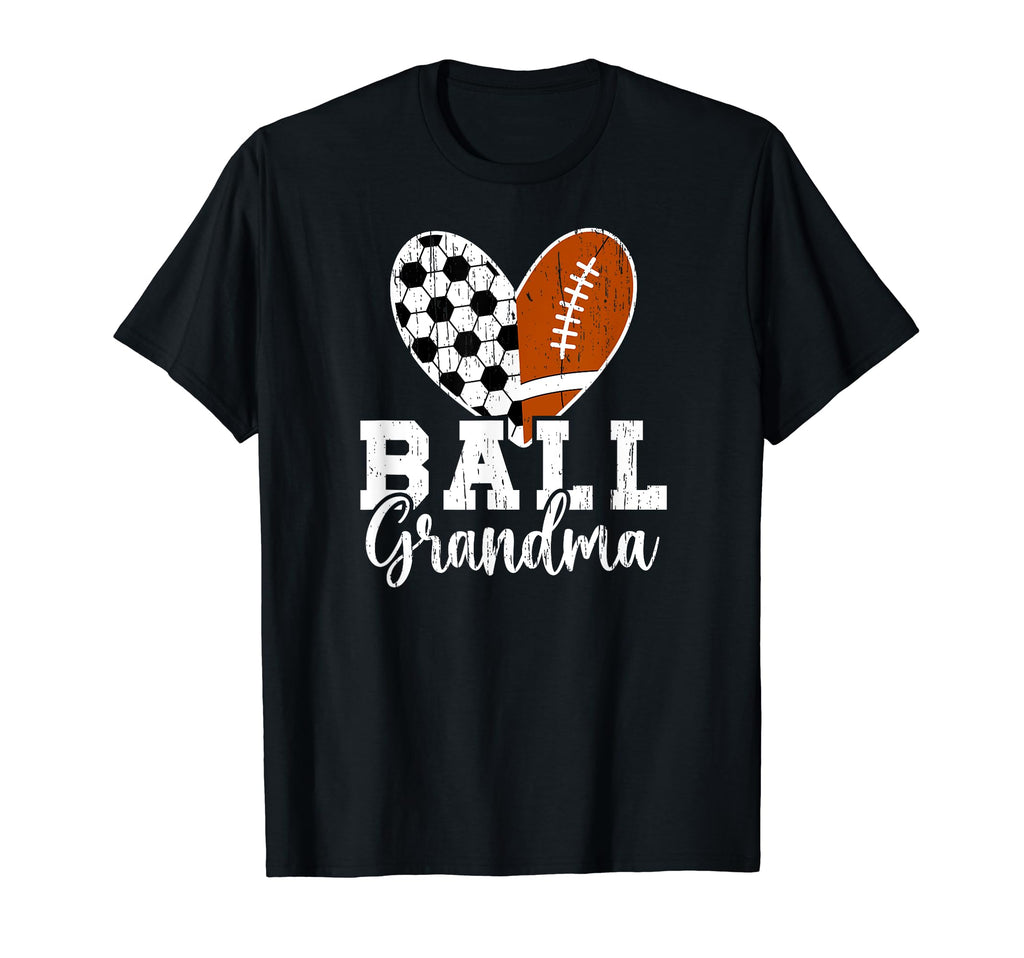 Ball Grandma Heart Soccer Football Grandma T-Shirt - Graphic Print Unisex - T-Shirt, Sweatshirt, Hoodie
