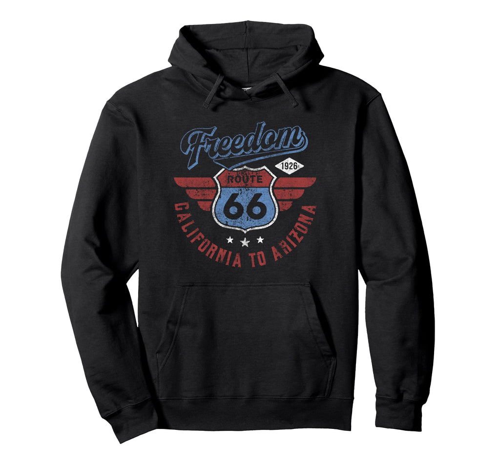 Trendy Route 66 Freedom California To Hoodie - Unique Graphic Men Women - T-Shirt, Sweatshirt, Hoodie