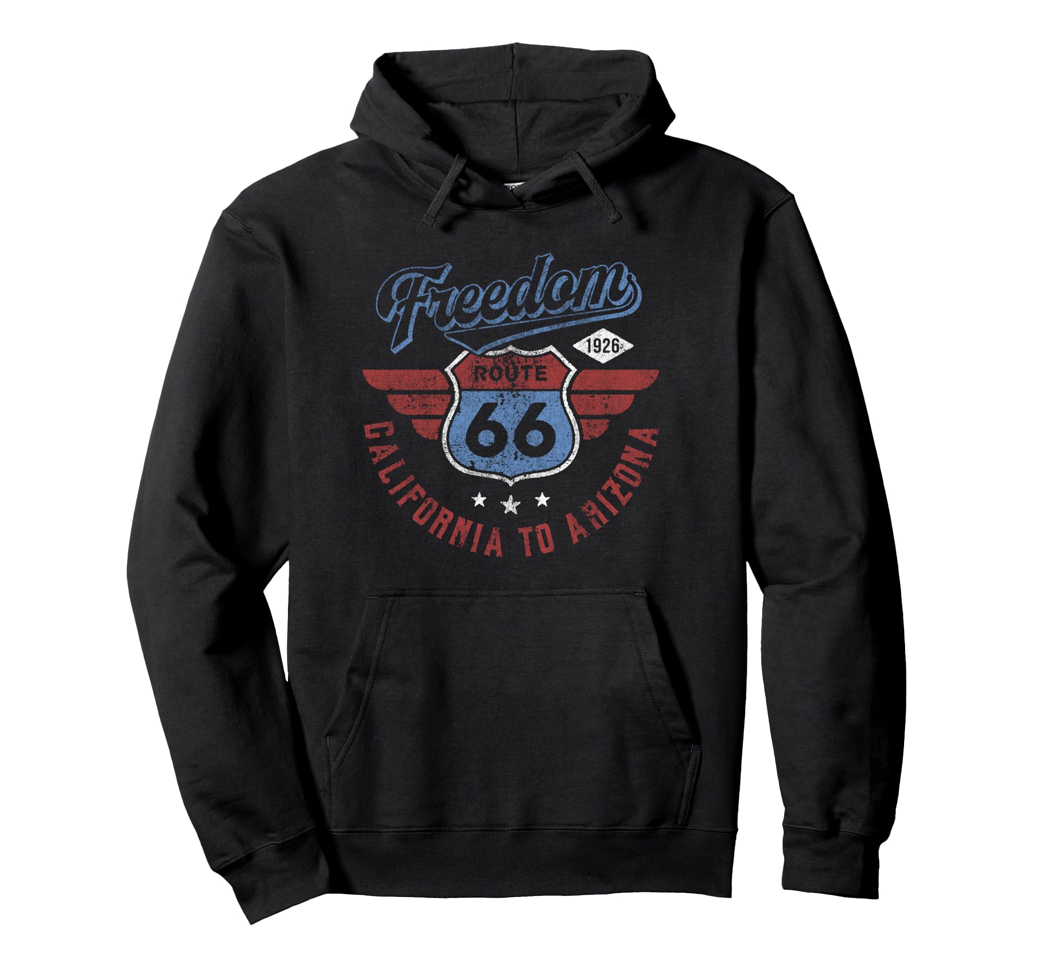 Trendy Route 66 Freedom California To Hoodie - Unique Graphic Men Women - T-Shirt, Sweatshirt, Hoodie
