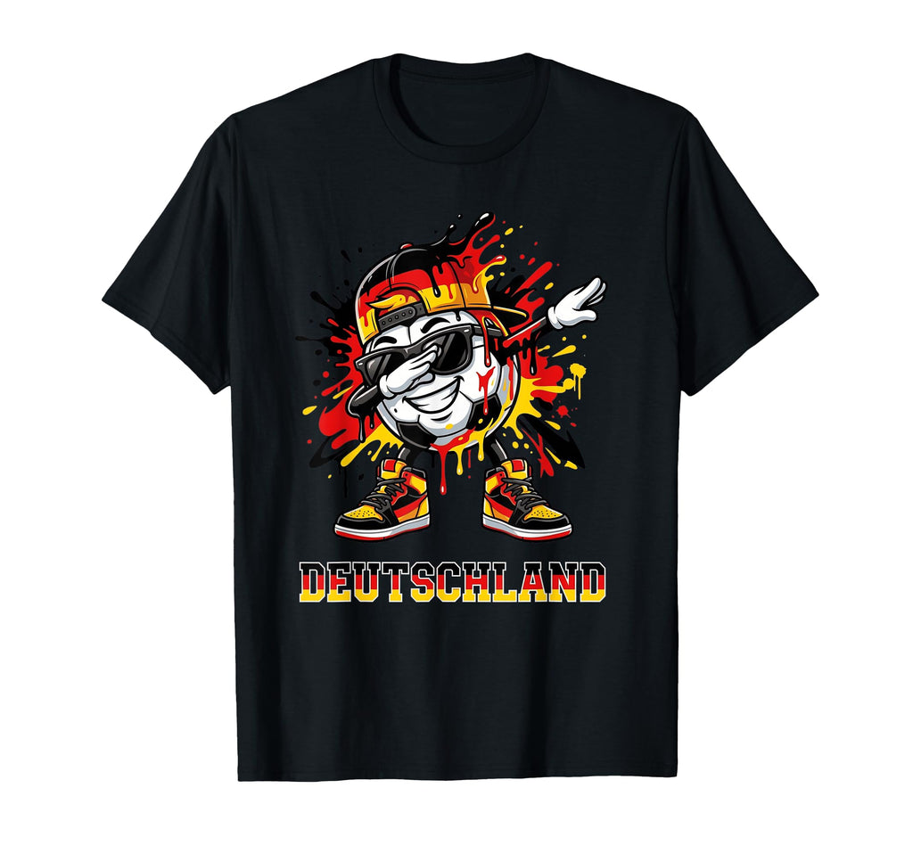Deutschland Dabbing Soccer Ball T-Shirt - Aesthetic Graphic Men Women - T-Shirt, Sweatshirt, Hoodie