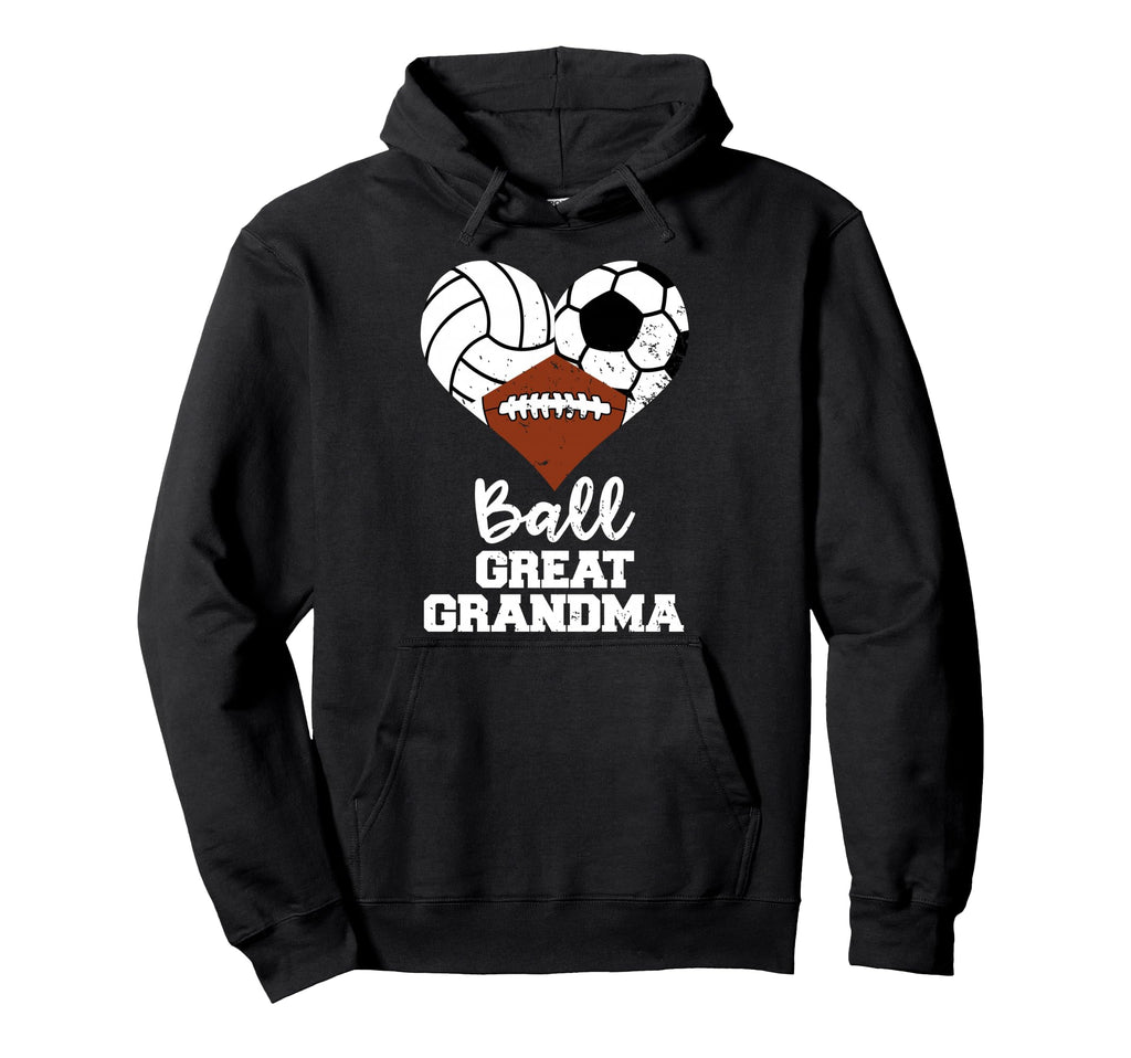 Ball Great Grandma Heart Hoodie - Casual Everyday Wear Men Women - T-Shirt, Sweatshirt, Hoodie
