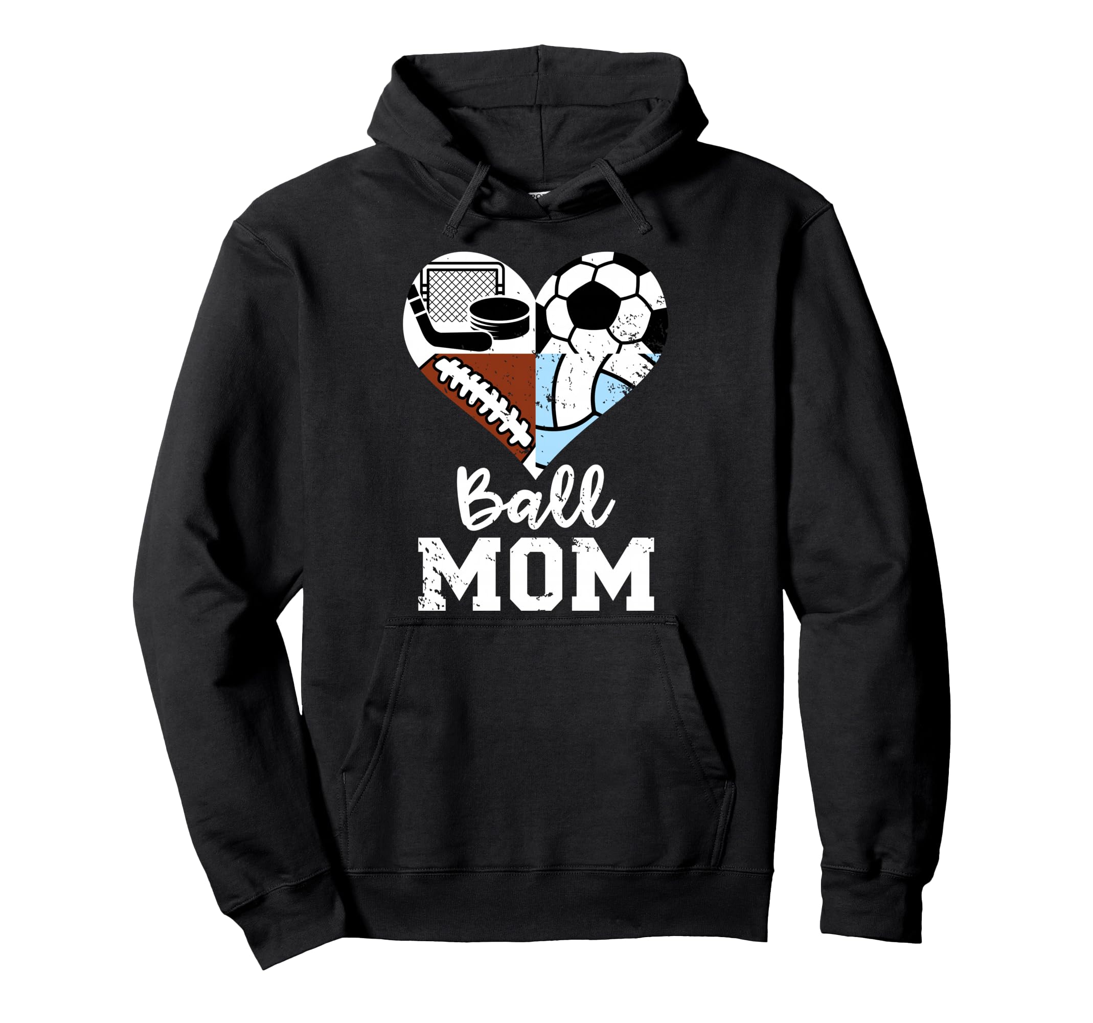 Ball Mom Funny Soccer Football Hoodie - Aesthetic Graphic Unisex - T-Shirt, Sweatshirt, Hoodie