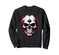 Football Skull Dark Soccer Vibes Sweatshirt - Graphic Print for Adults - T-Shirt, Sweatshirt, Hoodie