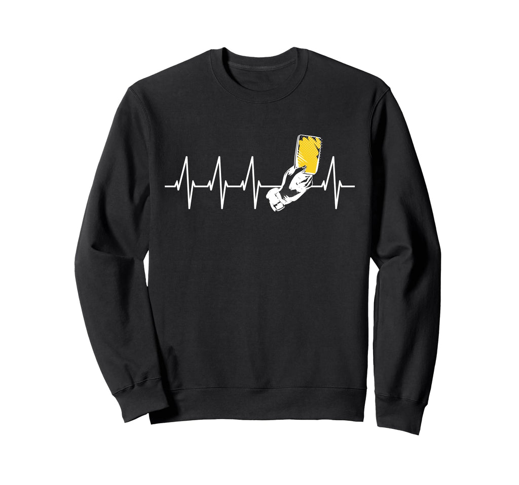 Football Referee Heartbeat Soccer Sweatshirt - Trendy Graphic Unisex - T-Shirt, Sweatshirt, Hoodie