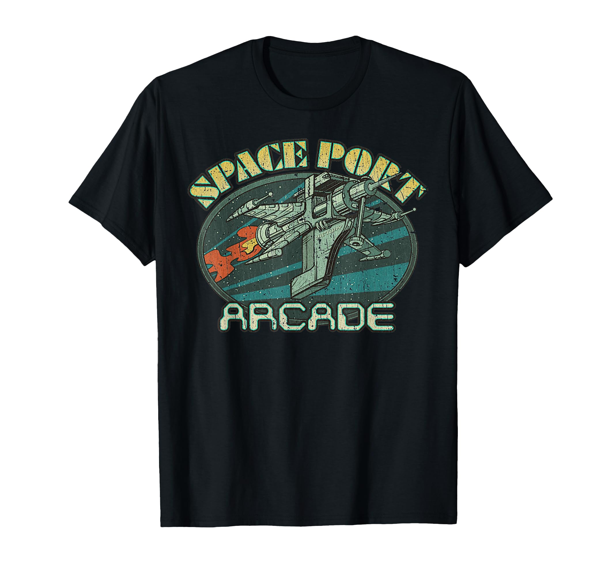 Space Port Arcade Spaceship Adventure T-Shirt - Graphic Print for Adults - T-Shirt, Sweatshirt, Hoodie