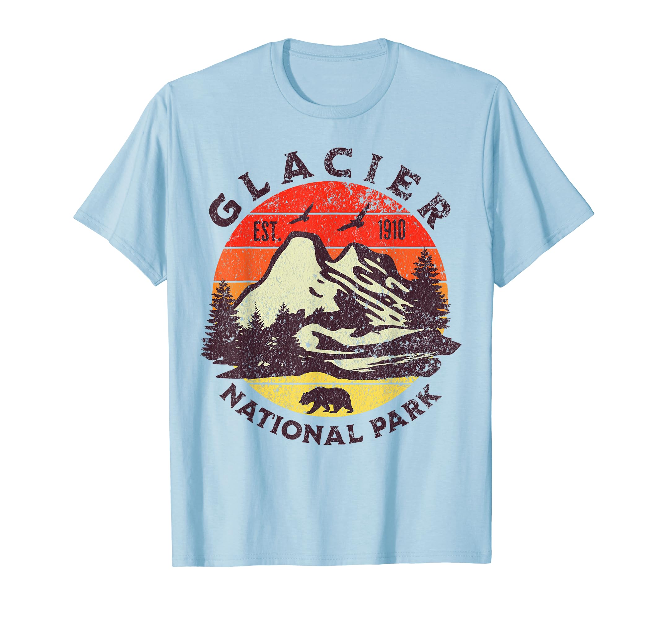 Glacier National Park Montana Usa Hoodie - Casual Everyday Wear for Adults - T-Shirt, Sweatshirt, Hoodie