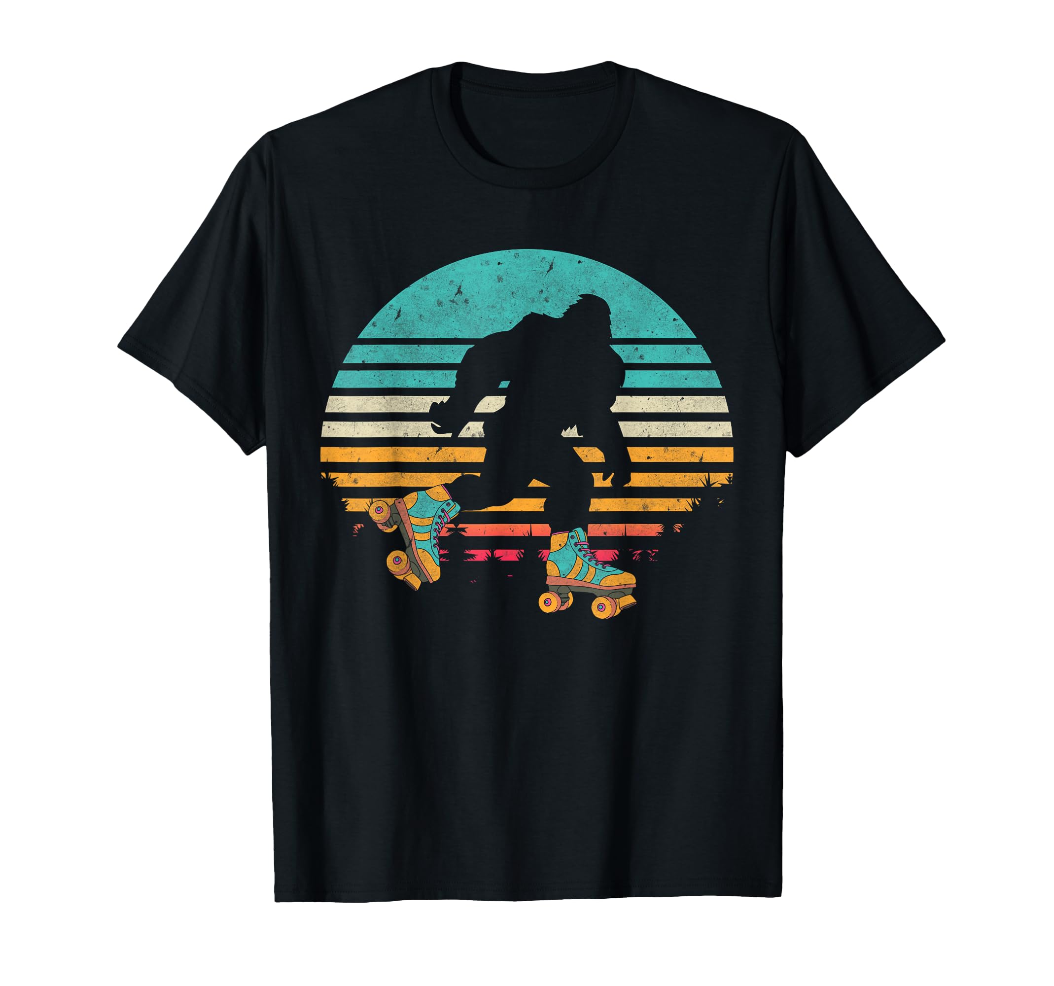 Bigfoot Roller Skating Sunset 80S 90S T-Shirt - Trendy Graphic Men Women - T-Shirt, Sweatshirt, Hoodie