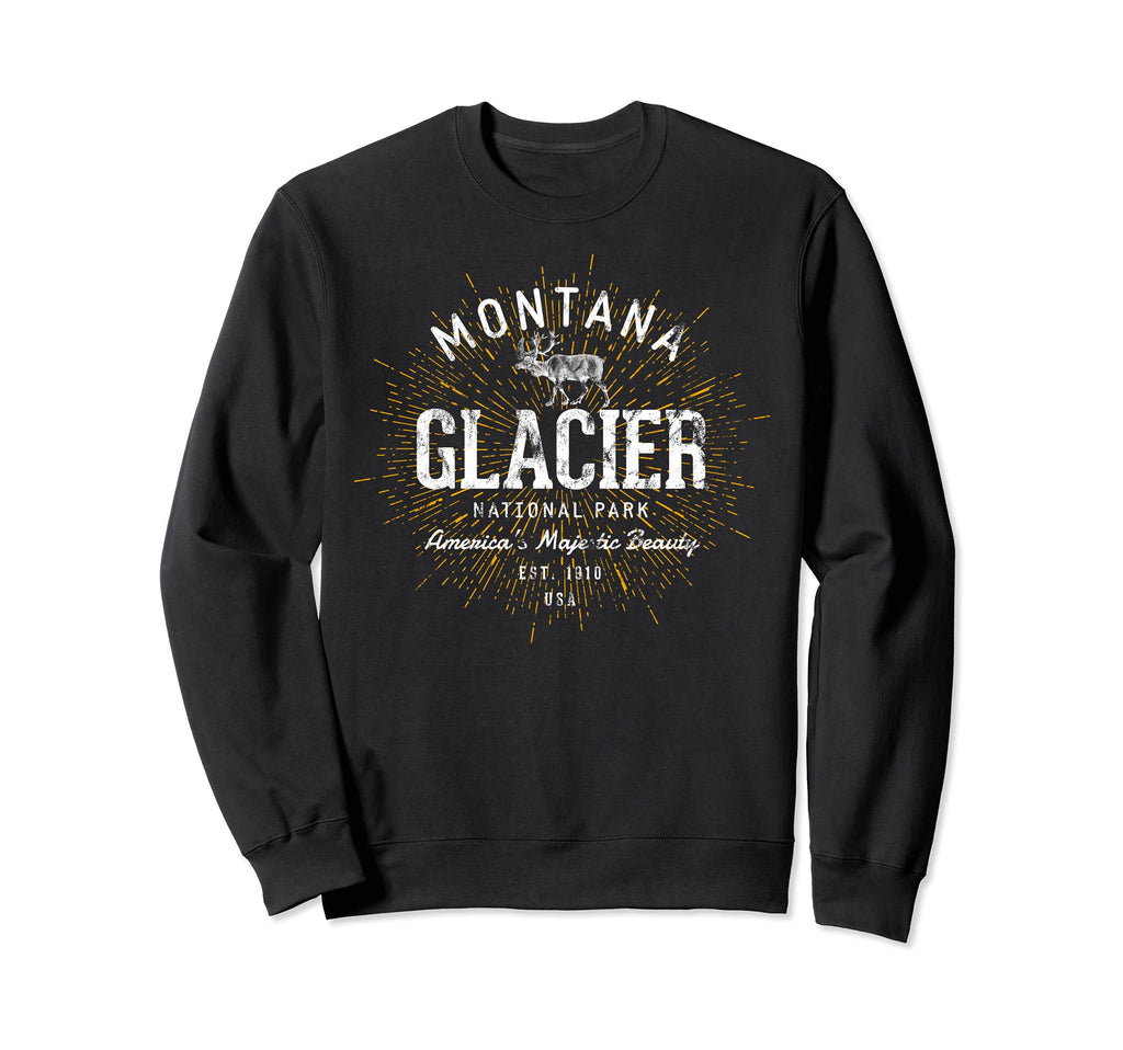 Glacier Glacier National Park Sweatshirt - Fun Novelty Design Men Women - T-Shirt, Sweatshirt, Hoodie