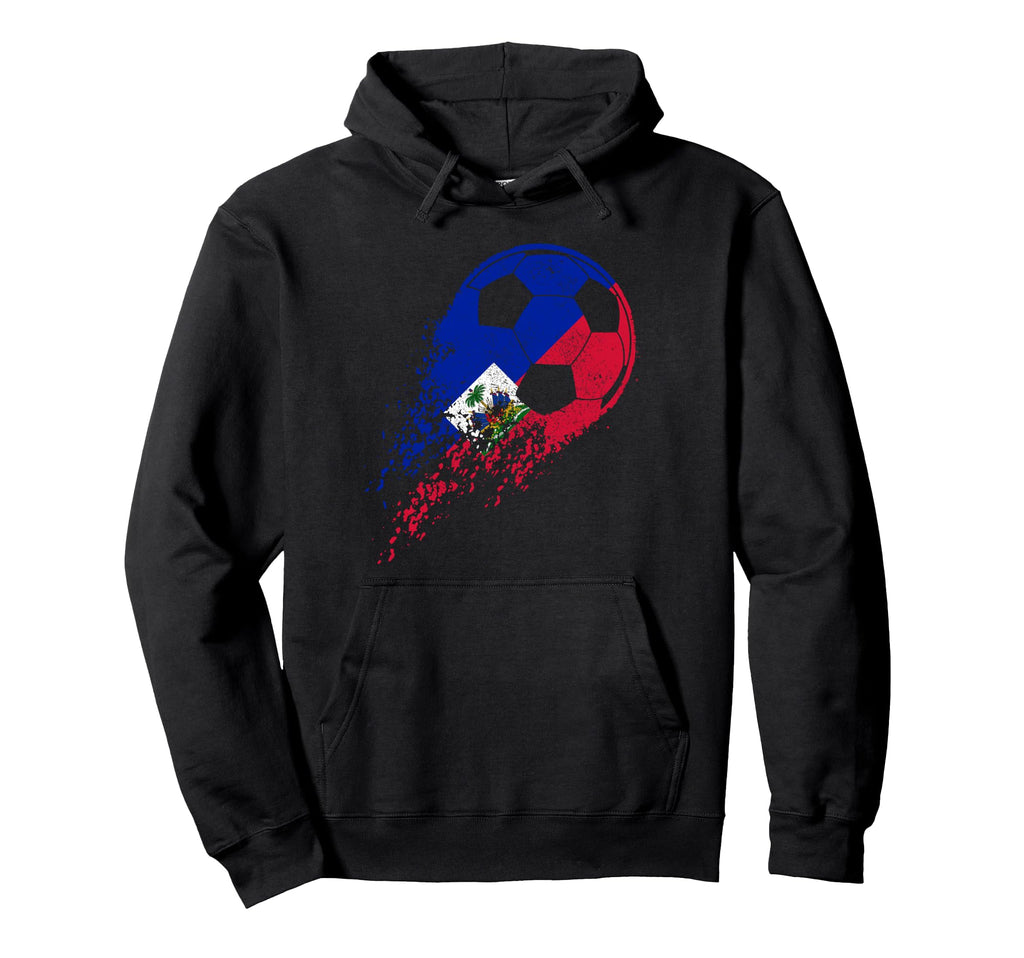 Haiti Soccer Haitian Flag Pride Hoodie - Aesthetic Graphic for Adults - T-Shirt, Sweatshirt, Hoodie
