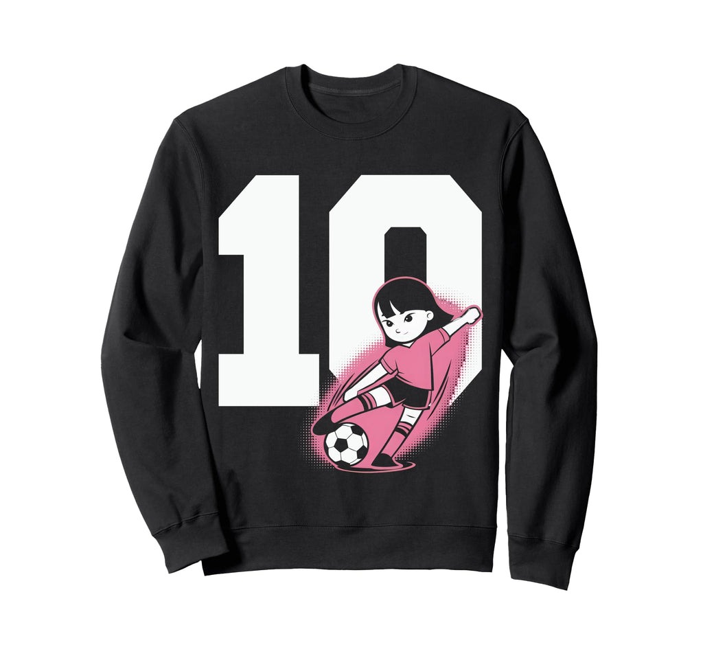 10 Soccer Birthday Gift Soccer Fan Sweatshirt - Unique Graphic Men Women - T-Shirt, Sweatshirt, Hoodie