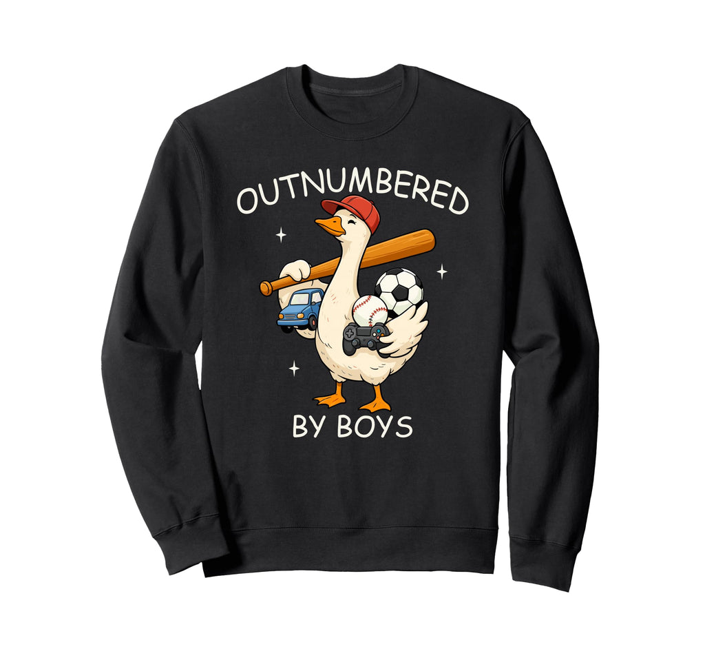 Outnumbered Goose Mothers Day Mom Sweatshirt - Custom Art Print Unisex - T-Shirt, Sweatshirt, Hoodie