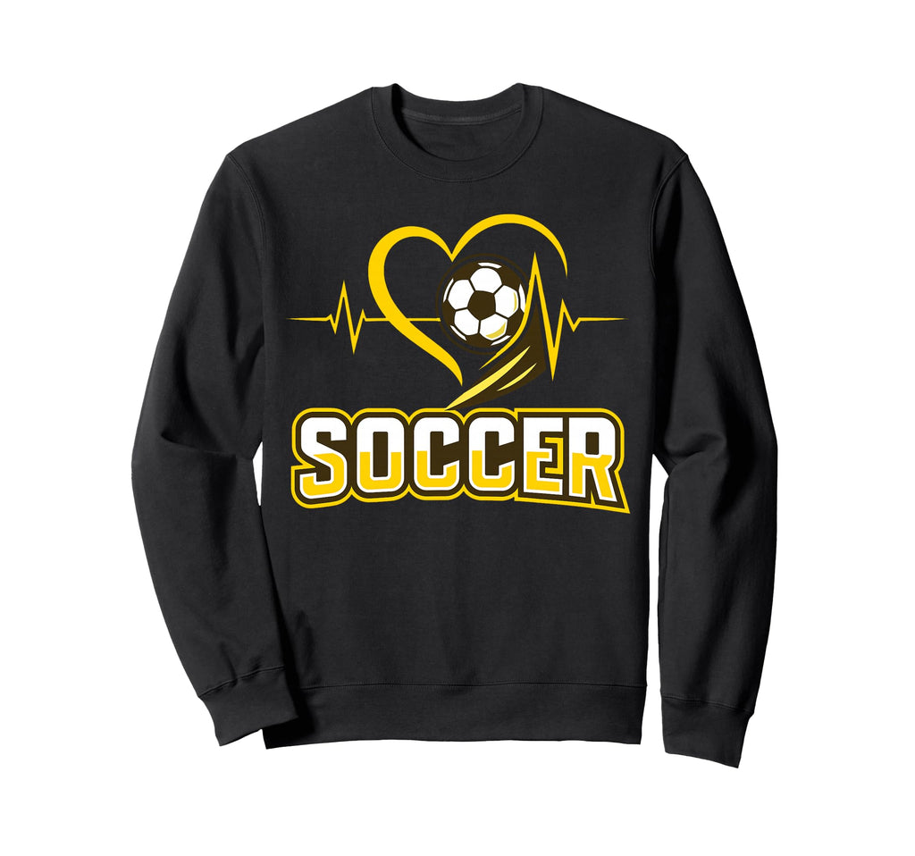 Soccer Heartbeat Heart Ball Sports Sweatshirt - Custom Art Print Men Women - T-Shirt, Sweatshirt, Hoodie