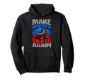Make America Skate Again Rollerskates Hoodie - Graphic Print for Adults - T-Shirt, Sweatshirt, Hoodie