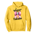 Soccer Is My Valentine Coquette Bow Hoodie - Fun Novelty Design Unisex - T-Shirt, Sweatshirt, Hoodie