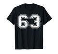Number 63 Distressed Sixty Three Sport T-Shirt - Graphic Print Men Women - T-Shirt, Sweatshirt, Hoodie