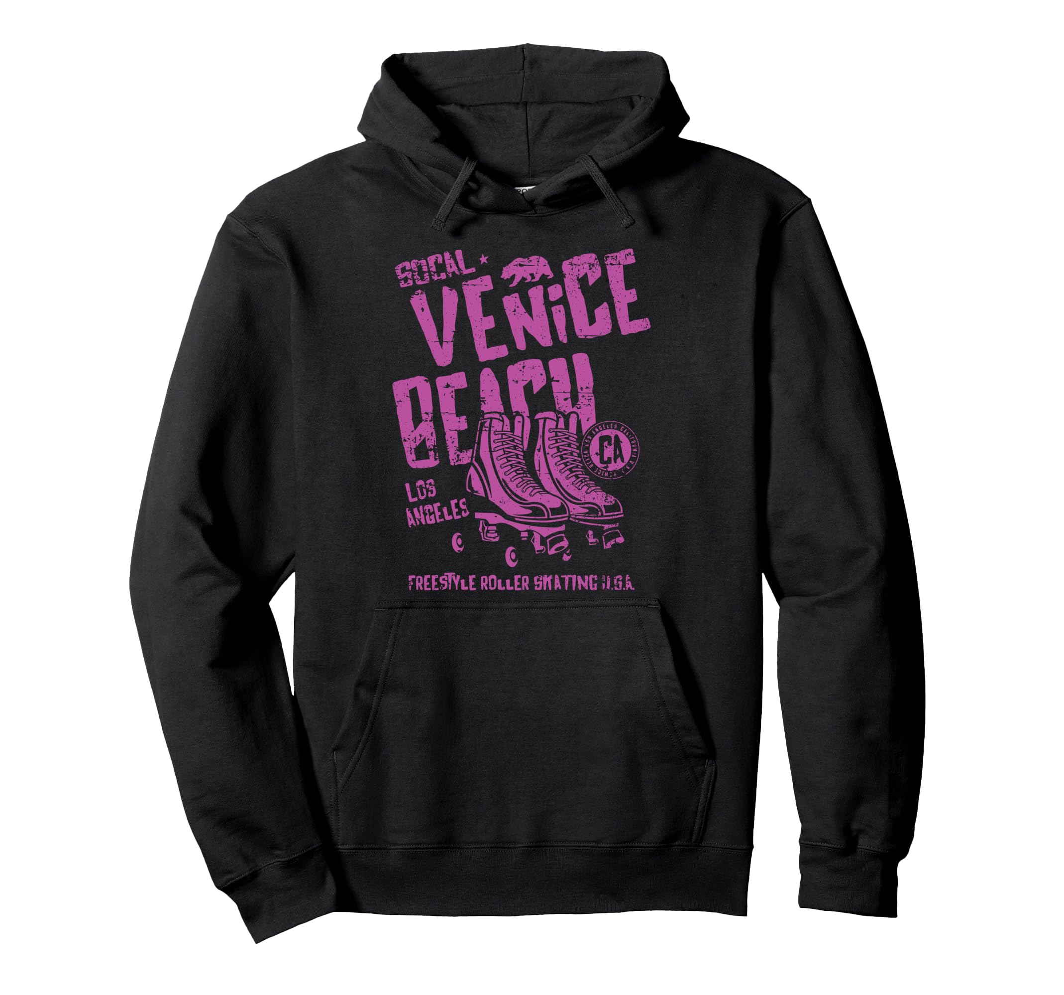 Venice Beach California Roller Skate Hoodie - Trendy Graphic Men Women - T-Shirt, Sweatshirt, Hoodie