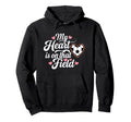 My Heart Is That Field Soccer Mom Hoodie - Fun Novelty Design for Adults - T-Shirt, Sweatshirt, Hoodie