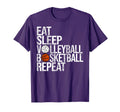 Eat Sleep Volleyball Basketball Repeat T-Shirt - Graphic Print for Adults - T-Shirt, Sweatshirt, Hoodie