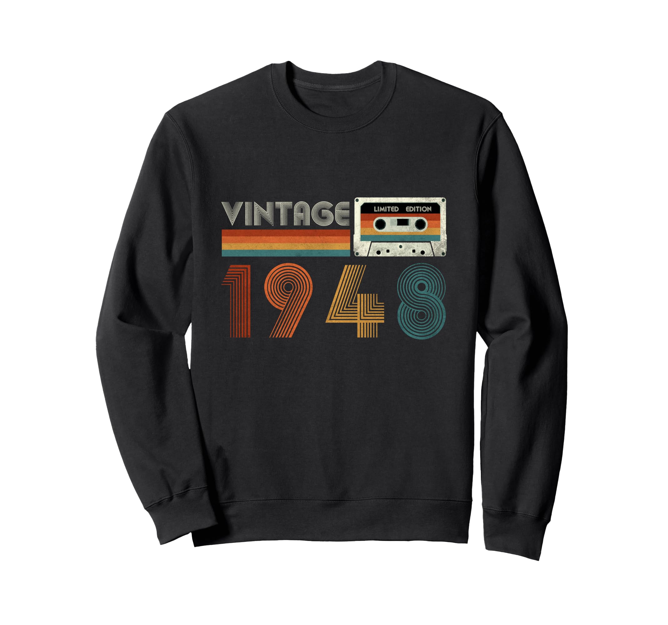 1948 Cassette Tape Birthday 78 Sweatshirt - Trendy Graphic Unisex - T-Shirt, Sweatshirt, Hoodie