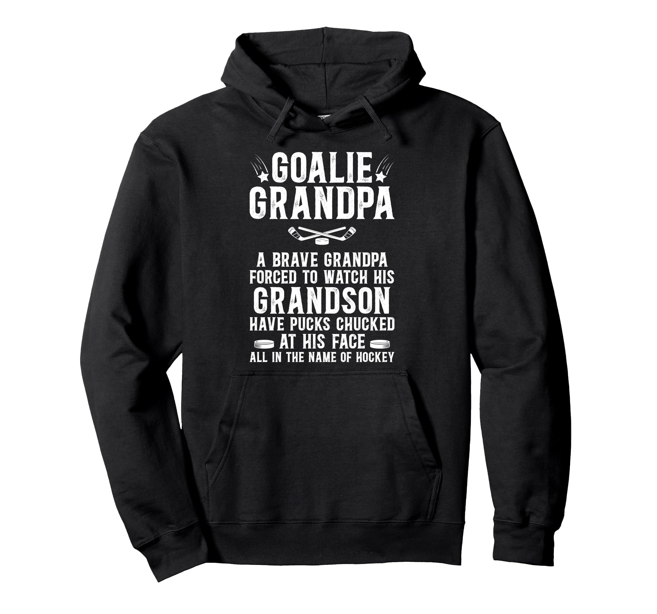 Hockey Goalie Grandpa Hockey Keeper Hoodie - Novelty Apparel Unisex - T-Shirt, Sweatshirt, Hoodie