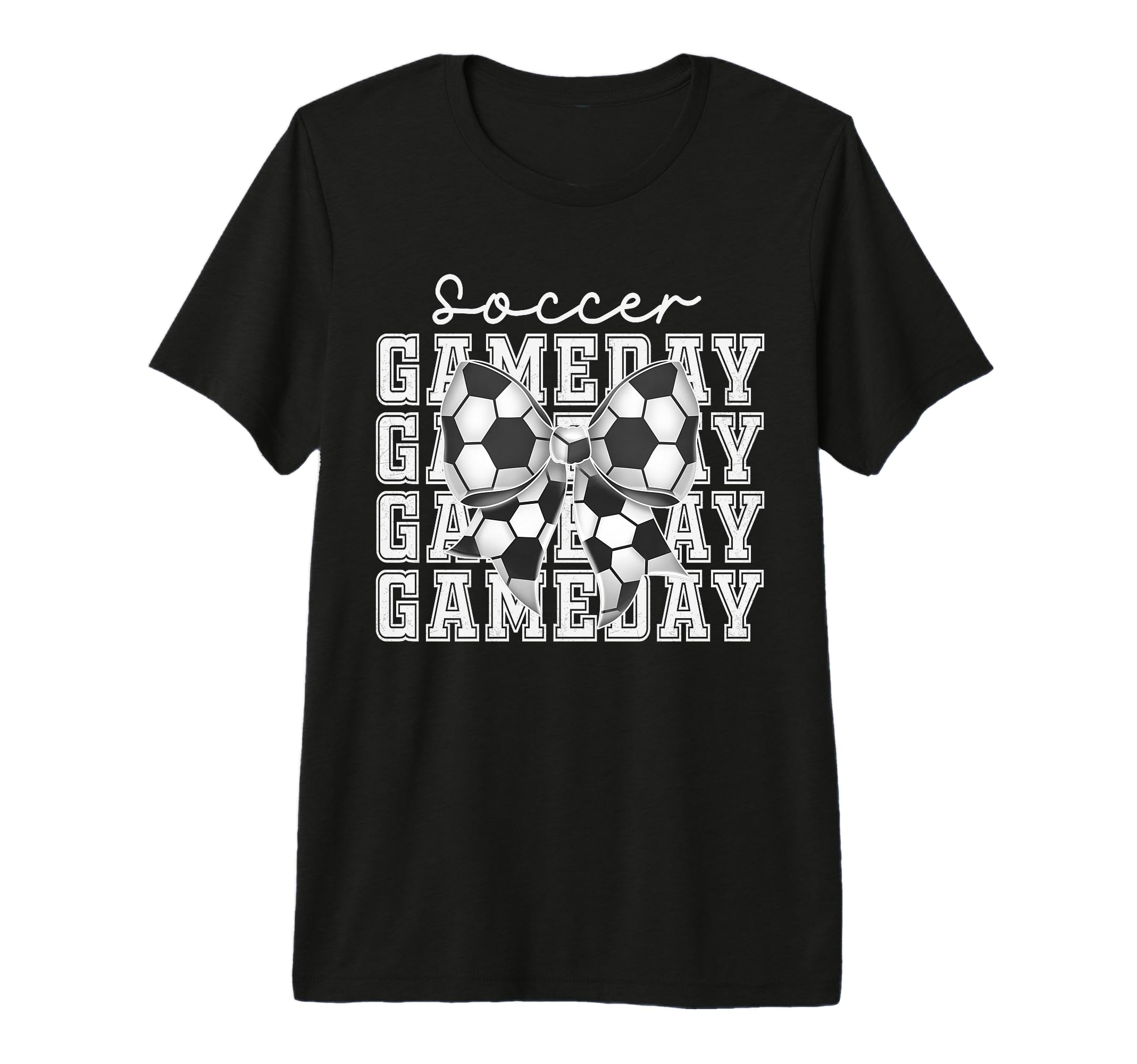 Soccer Game Day Coquette Bow Funny Soccer T-Shirt - Graphic Print Unisex - T-Shirt, Sweatshirt, Hoodie