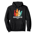 Acadia National Park Maine Surfing Board Hoodie - Graphic Print for Adults - T-Shirt, Sweatshirt, Hoodie