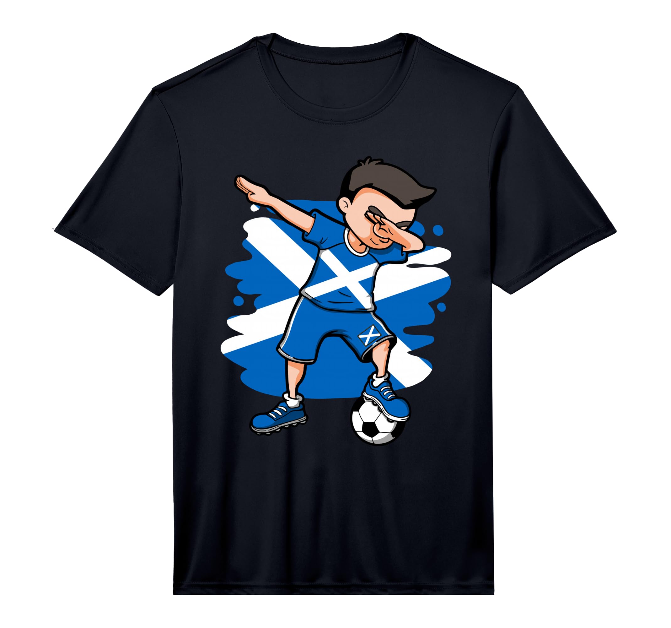 Dabbing Soccer Scotland Jersey Scottish T-Shirt - Graphic Print for Adults - T-Shirt, Sweatshirt, Hoodie