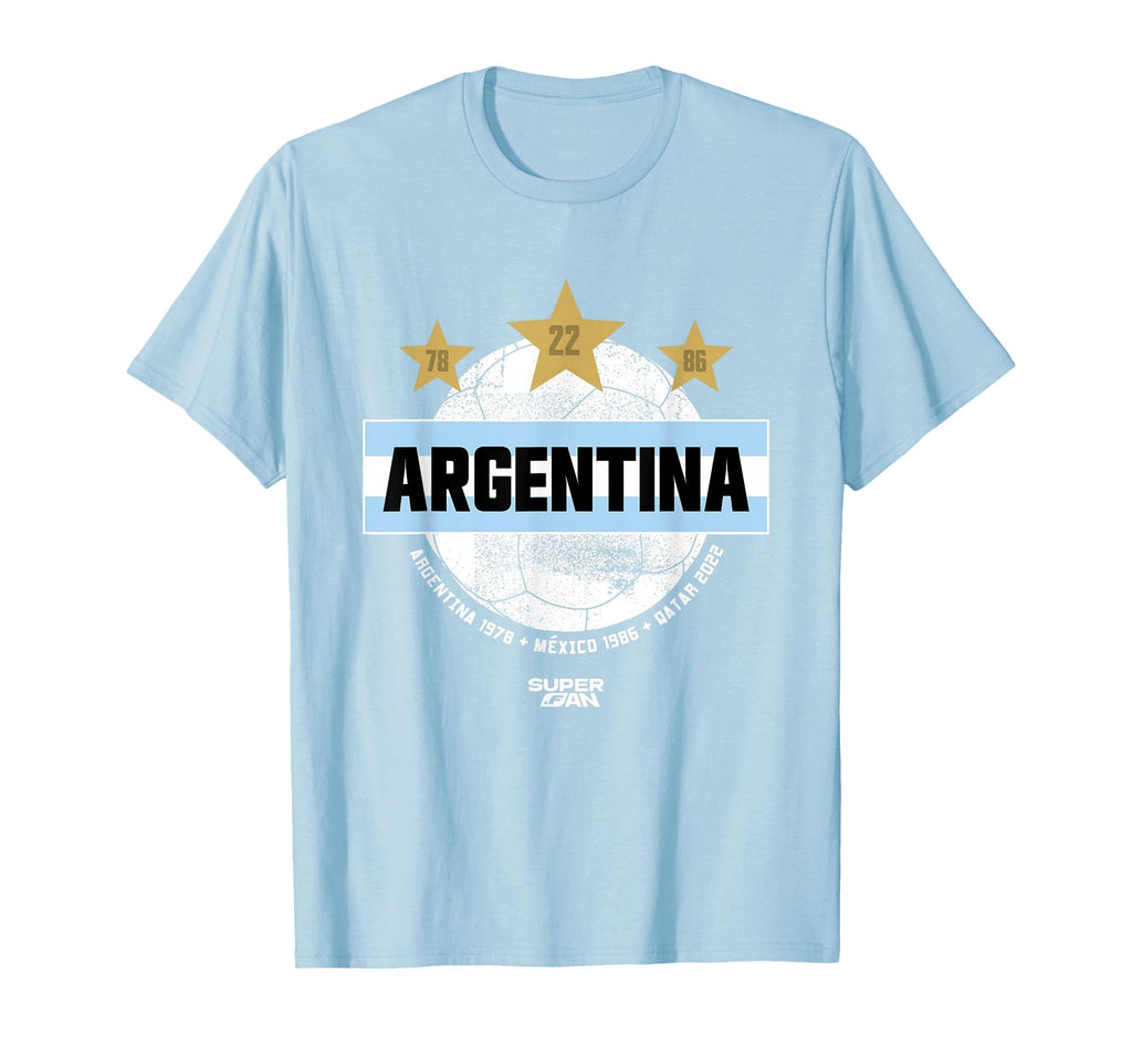Superfan Argentina Champions Stars T-Shirt - Unique Graphic for Adults - T-Shirt, Sweatshirt, Hoodie