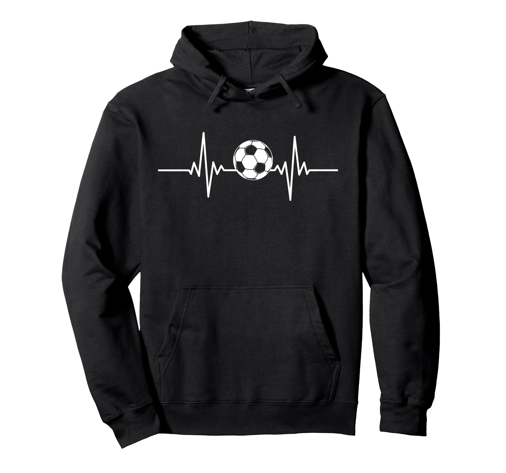 Soccer Heartbeat Soccer Ball Heartbeat Hoodie - Casual Everyday Wear Unisex - T-Shirt, Sweatshirt, Hoodie