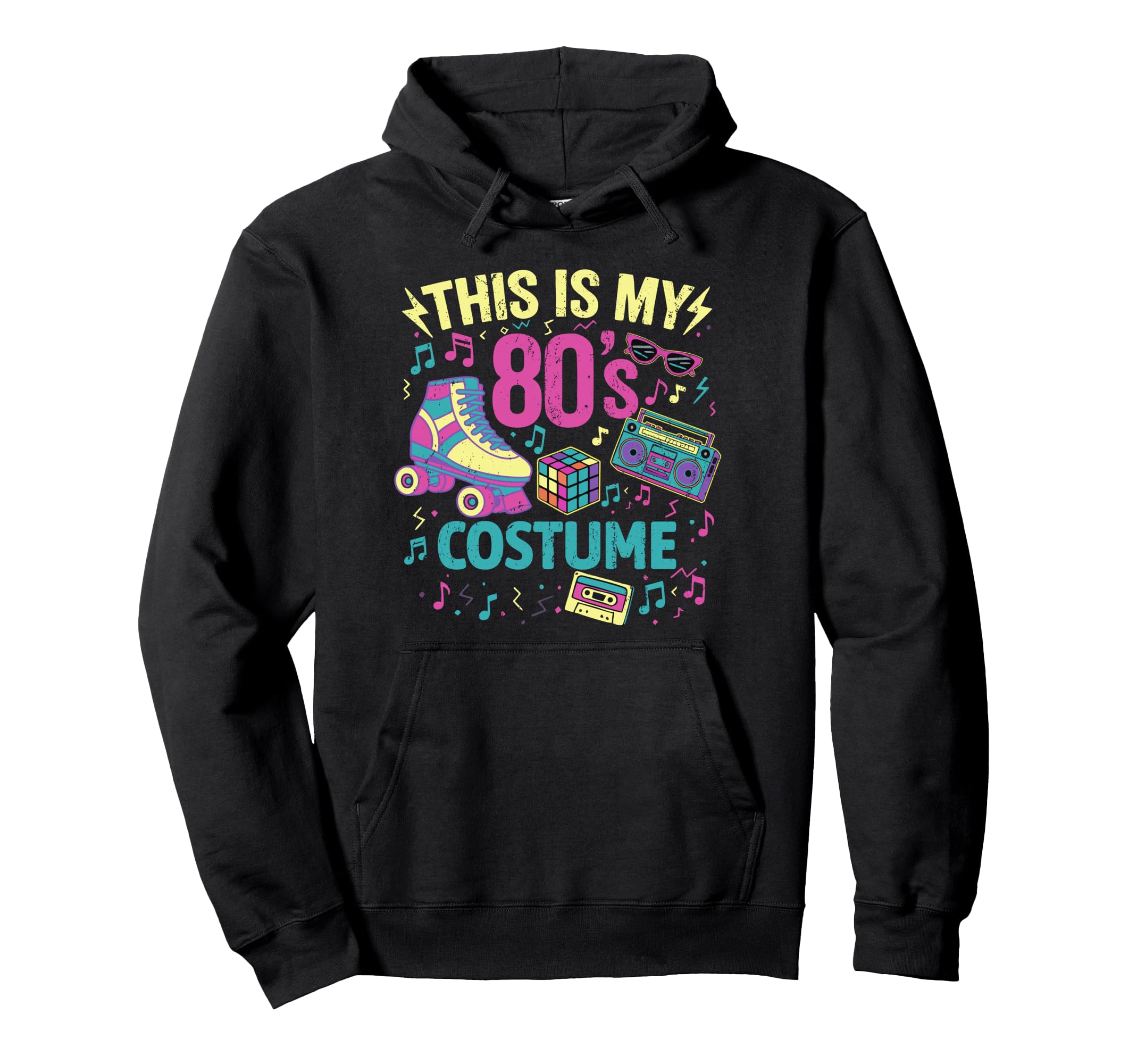 Roller Skates This Is My 80S Costume 80S Hoodie - Custom Art Print Unisex - T-Shirt, Sweatshirt, Hoodie