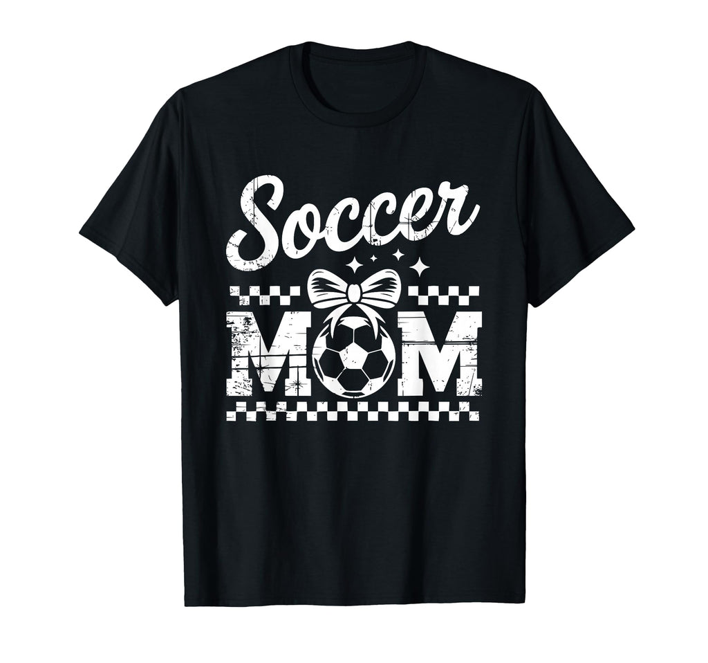Soccer Mom Checker Pattern Ball T-Shirt - Casual Everyday Wear Men Women - T-Shirt, Sweatshirt, Hoodie
