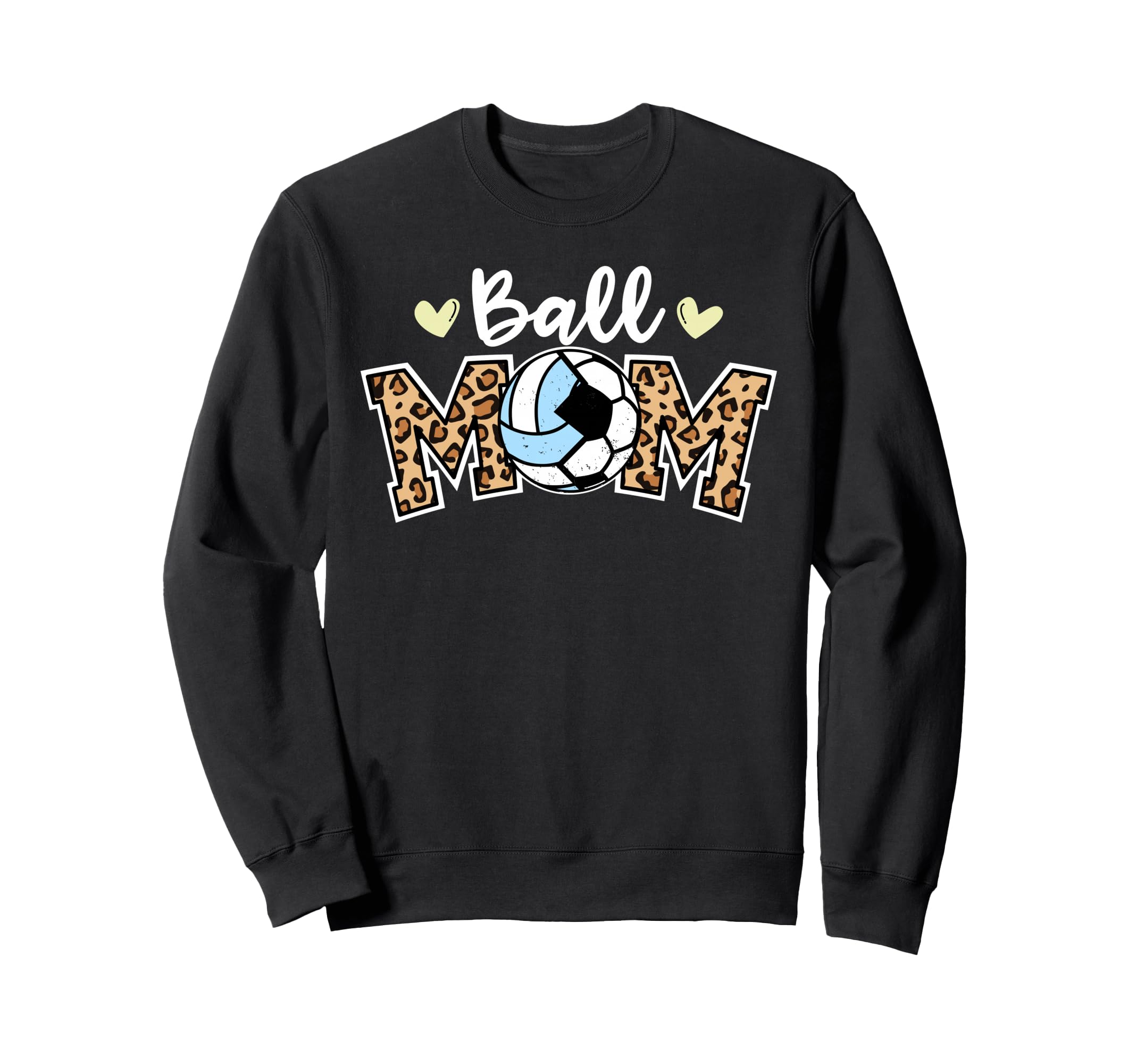 Ball Mom Leopard Funny Soccer Sweatshirt - Streetwear Style for Adults - T-Shirt, Sweatshirt, Hoodie