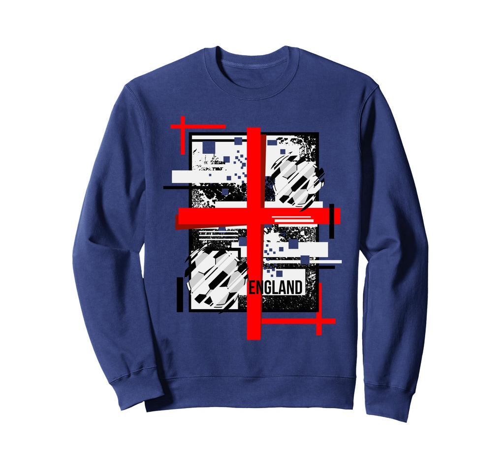 England Flag Football Soccer Sweatshirt - Minimalist Print Men Women - T-Shirt, Sweatshirt, Hoodie